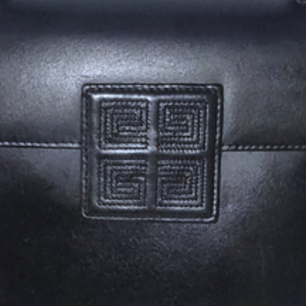 Givenchy Black Leather Structured Top-Handle Shoulder Bag - Picture 2 of 7